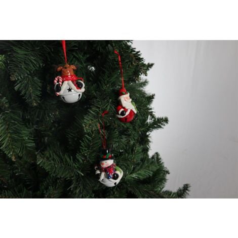 Christmas Hanging Decoration 3Pcs Ceramic Bells