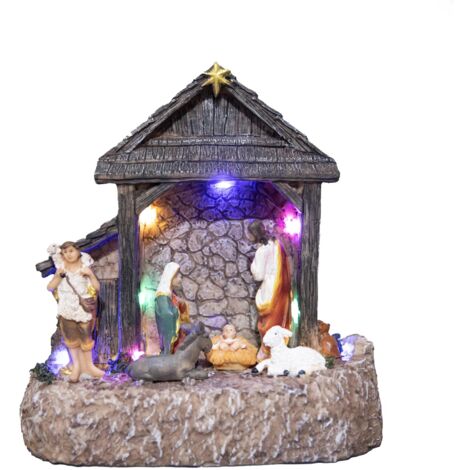 Christmas LED Home Nativity Set Musical xmas Home Decoration with Lights & Music