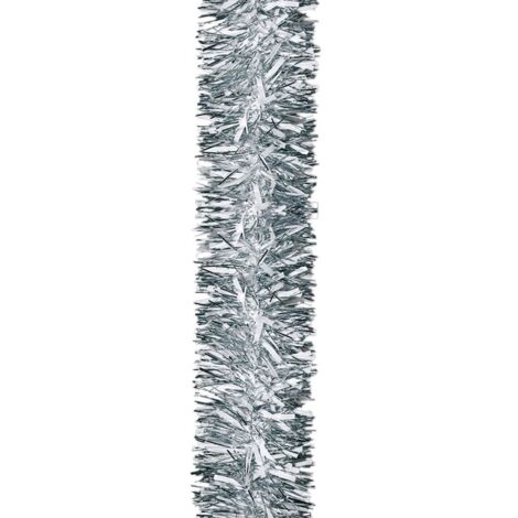1Pcs Silver Luxury Deluxe Chunky Christmas Tinsel Garland Tree Decoration 2 m (1/5)