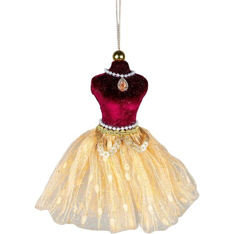 Gold Ballerina 15cm - Christmas Hanging Decoration (1/3)