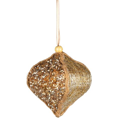 10.5cm Gold Bauble - Christmas Hanging Decoration (1/3)