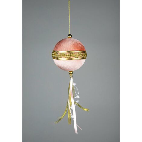 Pink Ball Decoration 9cm - Christmas Hanging Decoration (1/4)