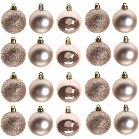 60mm/6Pcs Christmas Baubles Shatterproof Rose Gold,Tree Decorations (1/3)