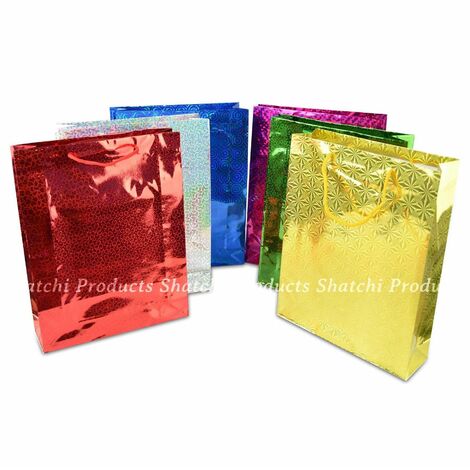 SHATCHI Bulk Buy Wholesale 4pcs Assorted Colours Holographic Gifts Large Size Christmas Birthday Present (1/5)