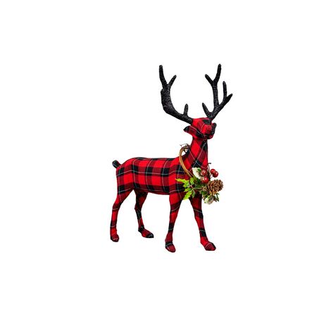 Tartan Reindeer 35cm - Decorative Free Standing Figurine (1/4)