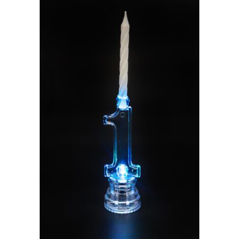 Shatchi Birthday Candle Number 1 Flashing Colour Changing with 4 Candle Cake Decoration (1/5)