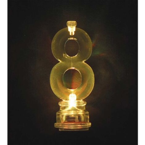 Shatchi Birthday Candle Number 8 Flashing Colour Changing with 4 Candle Cake Decoration (1/5)