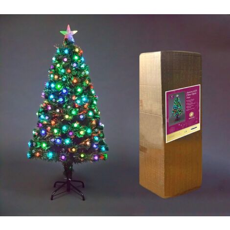 6Ft/180cm Diamonds Fibre Optic Christmas Tree LED Pre-Lit (1/5)