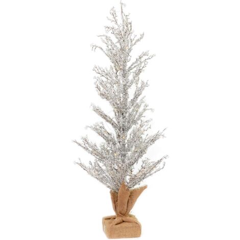 18in Pre-Lit Christmas Tree Battery USB Operated Warm White Lights Home Window Decor (1/5)