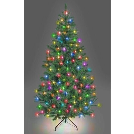 5FT Prelit Green Alaskan Pine Christmas Tree Multicolour LEDs