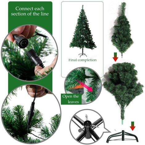 5FT Prelit Green Alaskan Pine Christmas Tree Multicolour LEDs