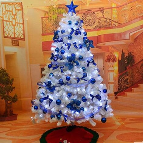 5FT Alaskan Pine White Christmas Bushy Looking Artificial Tree with Metal Stand