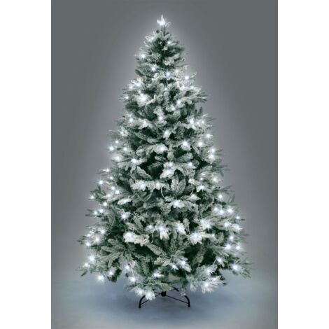 7Ft Pre-Lit Lapland Snow Covered Christmas Tree White LEDs (1/5)