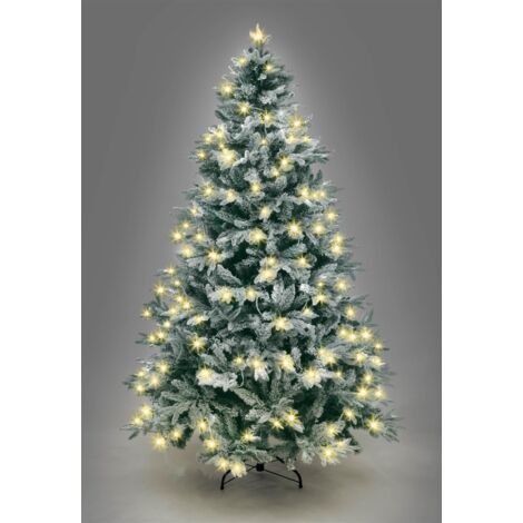 6Ft Pre-Lit Lapland Snow Covered Christmas Tree Warm White LEDs (1/5)