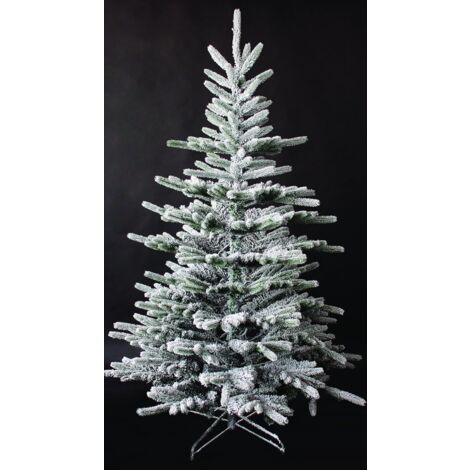 8FT Californian Pine Snow Covered Green Tips Bushy Artificial Plain Christmas Tree (1/4)