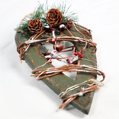 Green Heart Decorations With 15 LEDs (1/5)