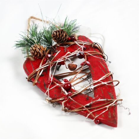 Red Heart Decorations With 15 LEDs (1/5)