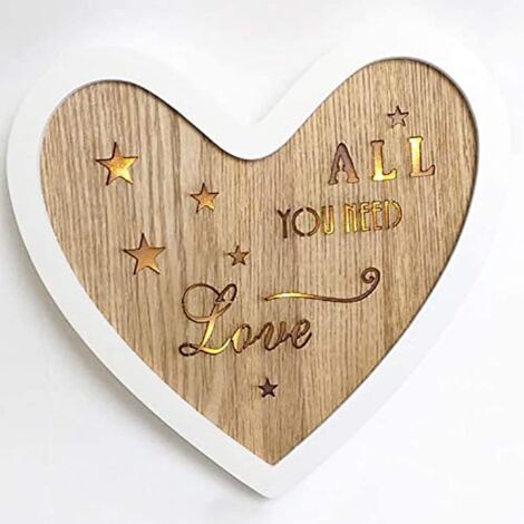 Wooden Heart Table Top Decoration Christmas Gift (1/4)