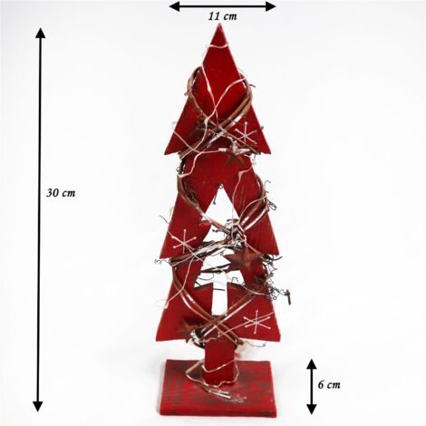 Red Tree With 20 LEDs 11X6X30CM (1/5)