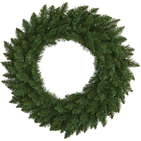 Shatchi 55cm Imperial Pine Wreath Christmas Fireplaces Stairs Decoration with Non Pre-Lit, Plain Green (1/3)