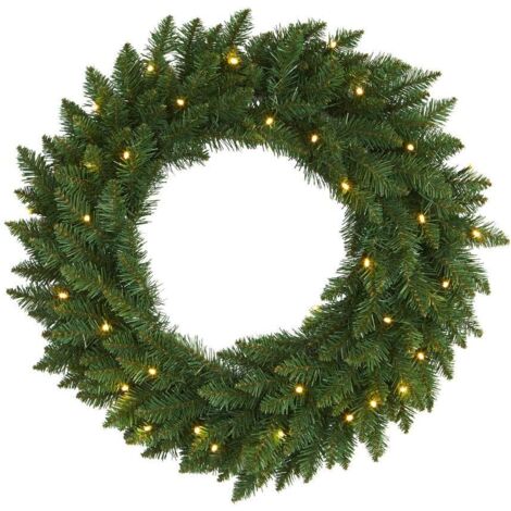 Shatchi Imperial Pine Green Christmas Wreath Fireplaces Stairs Decoration,55cm (1/4)