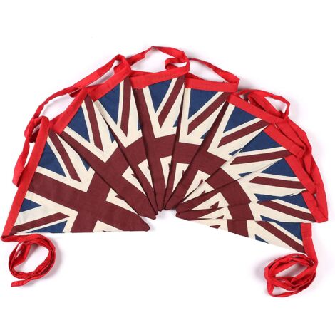 USA Stars & Stripes Fabric Bunting - 5.5 Meters Long With 20 Flags, Free Shipping