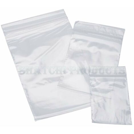 400 Zip Seal Bags Clear Plastic Zip Lock Food & Freezer Grip Self Seal 5" x 7.5"