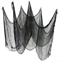 50Set Large Black Mesh Cloth 76 cm X 228 cm Halloween Party Decoration Accessory