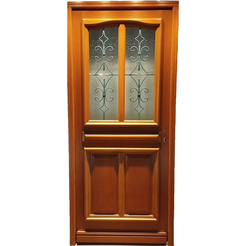 Porte D'Entrée Bois Vitrée, Vauban, H,215Xl,90  P,Gauche Côtes Tableau
