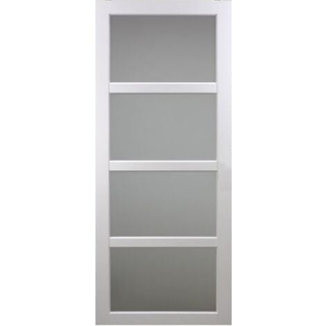 [jamais Utilise] Porte Coulissante Tana Blanc Vitrée H204 X L83 Gd Menuiseries Gd Menuiseries
