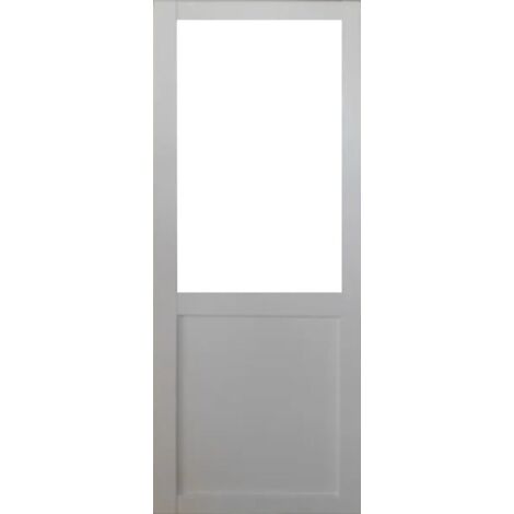 Porte Coulissante Atelier Blanc H204 X L83 Sans Meneau