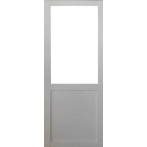 Porte Coulissante Atelier Blanc H204 X L83 Sans Meneau
