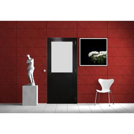 Bloc Porte Athena Noir H204 X L83 Poussant Droite Cotes Tableau