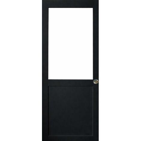 Porte Coulissante Atelier Noir H204 X L63 Sans Meneau Et 2 Coquilles (1/3)