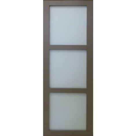 Porte Coulissante Marron Ral7006 Vitree H204 X L83 (1/4)