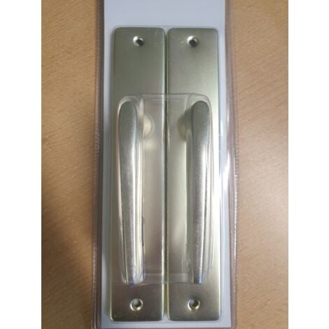 Bloc Porte Paulownia 6 vitrages transparent H204 x L83 Poussant Droit cotes tableau + Poignée