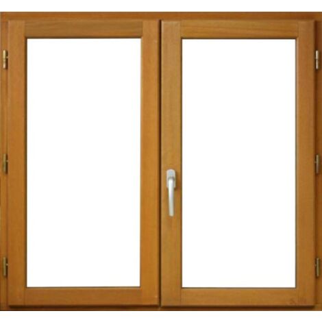 Gd Menuiseries – Fenêtre bois 2 vantaux 115 x 120 cm – Côte totale 117.6 x 125.3 cm – Conçue pour utilisation extérieure – Élégance et sécurité accrue