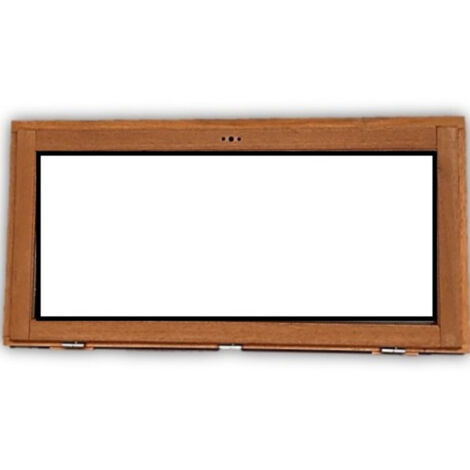 Gd Menuiseries – Châssis abattant en bois H45 x L100 cm – Cotes hors tout +2,6 cm hauteur – Pour espaces nécessitant ventilation – Robuste pour établissements publics (1/5)