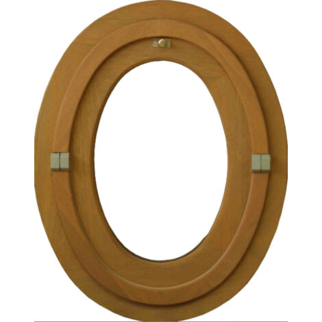 Gd Menuiseries – Oeil de boeuf bois ovale H65 x L50 – Ouverture basculante – Vitrage 4/12/4 – Dormant 45 x 59 mm