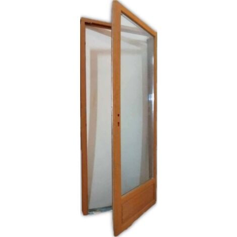 Porte Fenêtre Bois 1 Vantail H205 X L80 Tirant Droite Côtes Tableau