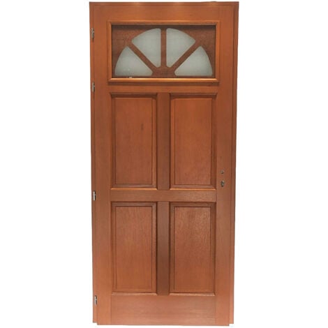 porte D&39entrée Bois Vitrée, Ferji, H,215xl,90 P, Droit &43 Poignée Et Barillet (ref 010403fp) Cote Tableau Gd Menuiseries