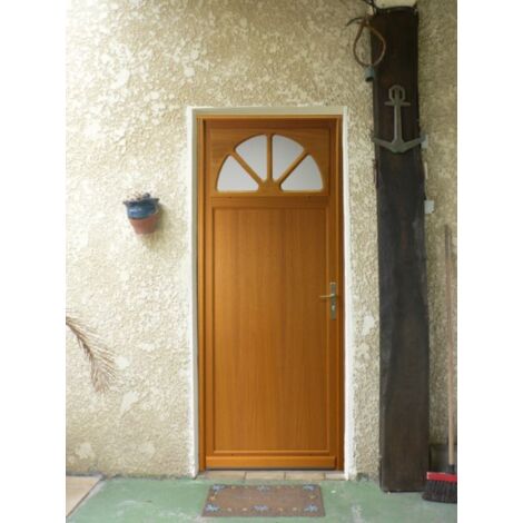 Porte De Service Bois Vitrée Pixos, H,215Xl,90  P,Gauche  Côtes Tableau