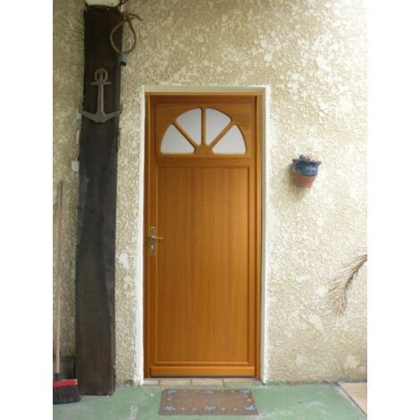 Porte De Service Bois Vitrée Pixos, H,215Xl,90  P, Droit Côtes Tableau