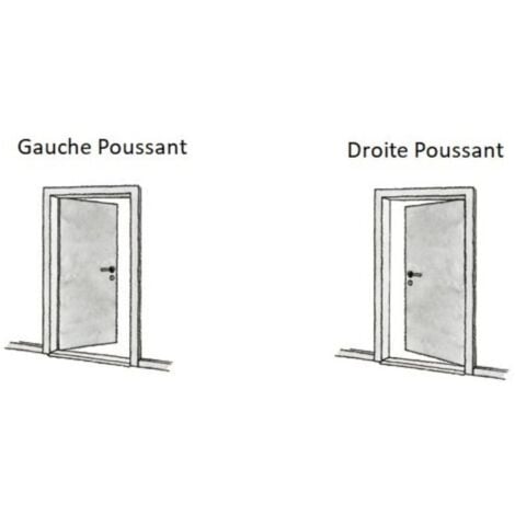 Bloc Porte Telia Noir Vitrée H204 X L83 Poussant Droite Côtes Tableau
