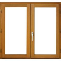 Gd Menuiseries – Fenêtre bois 2 vantaux H125 x L100 cm – Meranti à peindre – Vitrage isolant 4/16/4 – Coefficient Uw 1,5 W/m².K