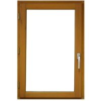 Gd Menuiseries – Fenêtre bois 1 vantail H45 x L40 cm – Tirant gauche – Double vitrage isolant 4/16/4 avec gaz argon – Performance thermique Uw 1,5