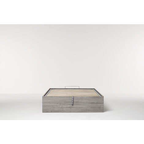 Letto Contenitore Cangu' Hi-Box 90X190 C/Piedini Rovere Grigio