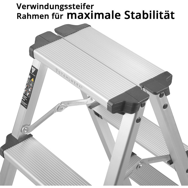 STAHLWERK Echelle polyvalente 150 kg Alu Escabeau pliant Escabeau alum,  99,99 €