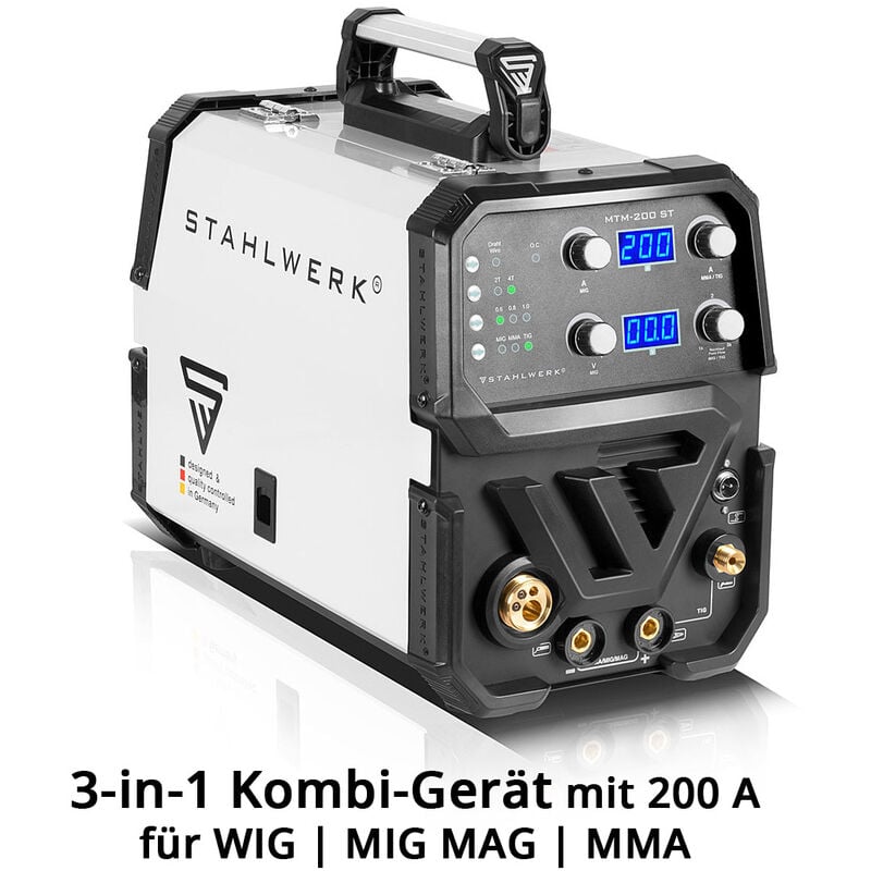 Poste à Souder Combiné Multi-Procédés Arc Électrode Stamos Germany S-MIGMA  250.IGBT (MIG/MAG/MMA / TIG / FCAW, 230V, 50 Hz, ≤ 250A)