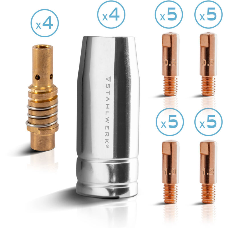 Lot De 25 Pièces D'usure MIG/MAG - Tubes De Contact - Pièces De Rechange Pour Torche